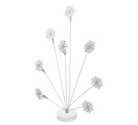 ibasenice Porte-Photos Créatif en Acier Inoxydable Blanc, Support Mémo Multi-têtes Vertical pour Bureau et Maison, Décoration Pratique et Gain de Place