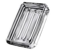 ibasenice Porte-savonnette Verre Design Central, Accessoire de Salle de Bain Portable Protégeant la Zone de L'évier, Cuisine et Bain