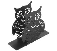 ibasenice Porte-serviettes Design Moderne Vertical Forme Chouette Noir et Résistant à L'usure Quotidienne, Support Élégant pour Serviettes pour Maison et Bar