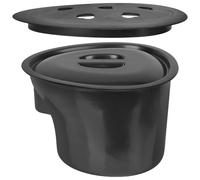 ibasenice Pot de Chambre en Plastique avec Couvercle Seau de Chaise Percée Léger et Compact Pot à Urine pour Personnes Âgées et Femmes Enceintes Bassin Portable Hygiène Salle de Bain