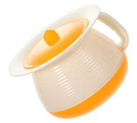 ibasenice Pot de Chambre Plastique Couvercle et Poignée Urinoir Portable pour Adulte Bassin de Lit Hygiénique Antidérapant Usage Maison Hôpital École Voyage 1 Pièce