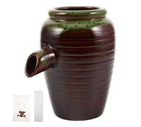 ibasenice Pots De Fleurs Écologiques en Argile avec Cascade Accessoires pour Aquarium Betta Pot en Céramique avec Cascade Cache-Pierres pour Aquarium Déversoir en Céramique
