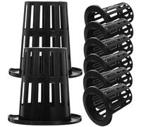 ibasenice Pots en Filet Hydroponiques pour Culture De Plants, Paniers De Plantation Plastique Noir 70 Mm, 100 Pièces pour Jardin Intérieur Et Balcon