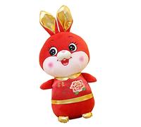 ibasenice Poupée Lapin Zodiac Douce Peluche Mascotte Année Lapin Cadeau Nouvel an