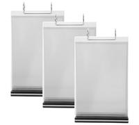 ibasenice Présentoir de table 3 pièces pour menus de boissons, support vertical à 6 pages, idéal pour restaurants et cafés. Présentoir de bureau transparent pour la publicité.