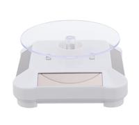 ibasenice Présentoir Rotatif Solaire avec LED pour Bijoux Plateau Tournant Support Exposition Lumineux pour Boutique et Vitrine