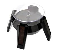 ibasenice Présentoir Rotatif Solaire avec Option Batterie AA Socle Abs Noir pour Téléphones Montres et Bijoux Support Rotatif Électrique pour Expositions et Vitrines