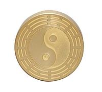 ibasenice Presse-Papier Décoratif en Laiton Massif, Forme Ronde Surface Facile à Nettoyer, Adapté pour Calligraphie Et Papier De Riz, Usage Quotidien Au Bureau