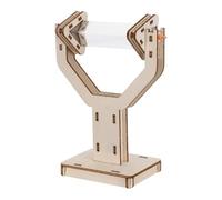 ibasenice Prisme Triangulaire en Verre avec Support en Bois pour Expérience Scientifique Optique, Démonstration de Physique Précise et Applications Polyvalentes en Laboratoire