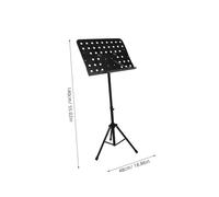 ibasenice Pupitre de Musique Portable Pliable Support de Partition Réglable Hauteur pour Pianistes Guitaristes et Musiciens Orchestre et Facile à Transporter