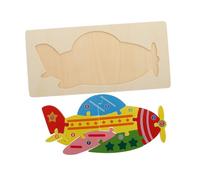 ibasenice Puzzle Éducatif Bois Avion pour Garçon Fille Apprentissage Créatif pour Éveil Développement Motricité et Imagination Jeu Pédagogique Garçon Fille
