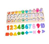 ibasenice Puzzle en Bois pour Tout-Petit Jouets Éducatifs Formes et Chiffres Apprentissage des Couleurs Jouet Montessori Garçon et Filles 10 Pièces