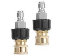 ibasenice Raccord Rapide en Laiton 3/8 pour Nettoyeur Haute Pression Kit 2 Pièces Connecteur M22 Fileté Étanchéité Optimale Compatible Tuyau Haute Pression Usage Industriel et Lavage