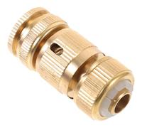 ibasenice Raccords Rapides pour Tuyaux D’arrosage 1/2 Pouce, Laiton | Lot de 1 Paire, Couleur Or, Structure Abs, Entretien Facile, pour Connexion D’irrigation et Réparation