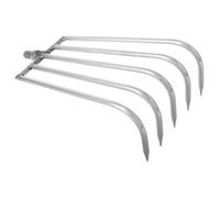 ibasenice Râteau d'herbe d'eau Gripper à la pêche râteau de nivellement de pelouse râteau d'étang Accessoires de pêche hameçons Coupe-Herbe Plantes Aquatiques Acier Inoxydable