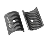 ibasenice Réducteur de Potence de Guidon Vélo Stable et Pratique 2 Pièces en Alliage D'aluminium Noir Adaptateur 25.4mm vers 31.8mm pour Accessoires Vélo VTT