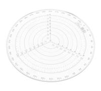 ibasenice Règle de Centrage Circulaire en Plastique Trou Central, Outil de Dessin pour Menuiserie et Arts, Modèle de Cercle Précis pour Planches et Métal