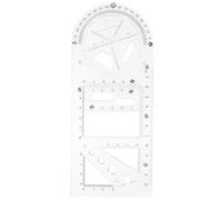 ibasenice Règle Géométrique Fonctions de Mesure 1 Set Polyvalent en Plastique Multifonctionnelle pour Élèves pour Architecture et Fournitures Scolaires