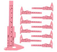 ibasenice Règle Plastique pour Sourcils Étrier Coulisse Vernier Précis Outil de Mesure pour Maquillage Débutant Rose