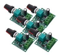 ibasenice Régulateur de Vitesse Pwm Pack de 5 Pièces Contrôle Précis, Matériau Métal Vert pour Moteur à Courant Continu 2a Adapté aux Équipements Mécaniques et Produits Électroniques
