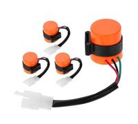 ibasenice Relais Clignotant Broches avec Buzzer pour Moto et Quad Feu Stroboscopique Orange Étanche Signal Alerte Haute Intensité pour Véhicules Tout-usage