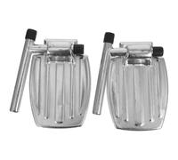 ibasenice Repose-Pieds Robuste pour Fauteuil Roulant 2 Pièces en Métal Solide Compatible Plupart des Fauteuils Roulants Support Antidérapant Sécurisé pour Personnes Âgées et Patients