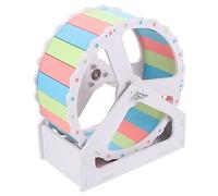 ibasenice Roue De Hamster Silencieuse 21 Cm Support Robuste en Plastique Coloré, Grosse Roue D’Exercice pour Chinchillas Et Cochons D’Inde, Accessoires De Cage pour Petits Rongeurs Adultes Et Jeunes