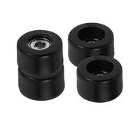 ibasenice Roues de Skateboard à Doigts avec Roulements Haute Vitesse 4 Pcs Noir, Accessoires pour Finger Skateboard Professionnel, Kit de Remplacement Complet pour Planche à Roulette