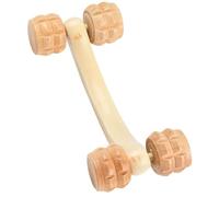 ibasenice Rouleau De Massage Manuel En Bois 4 Rouleaux Portatif Masseur De Cou Jambes Dos Outil Relaxation Musculaire Usage Quotidien Bien-