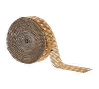 ibasenice Ruban en Plastique Or à Strass Scintillants 8 Rangées pour Décoration Facile Lors de Fêtes et Mariages, Rouleau Unique pour Embellissements Brillants