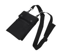 ibasenice Sac Bandoulière Nylon Homme Compact Petit Sac Téléphone Portable Multifonction Léger Noir