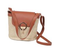 ibasenice Sac Seau Paille pour Femme Sac Bandoulière Bohème pour Plage été Tissé Main Élégant pour Téléphone et Cosmétiques