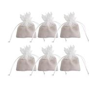 ibasenice Sachet à Organza 6 Pièces pour Dragées et Emballage, Pochette Rangement Bonbons pour Présents de Mariage et Fête