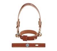 ibasenice Sangle Suspendre pour Lampe de Camping, Lot de Set, Marron | Cuivre et Cuir Microfibre, Légère, Installation Rapide, Longueur Réglable, pour Camping Extérieur