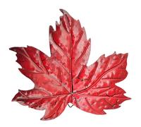 ibasenice Sculpture Murale Forme de Érable Décoration Murale pour Salon Jardin et Balcon Rouge