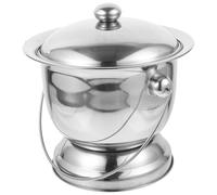 ibasenice Seau à Urine Inoxydable avec Couvercle et Poignée, Pot de Chambre Portable Antidérapant, Taille Moyenne, Adapté pour Personnes Âgées et Garçon et Filles, Urinoir Domestique