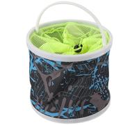 ibasenice Seau de Pêche Pliable avec Filet Respirant Seau à Appâts 18 Cm de Diamètre X 17 Cm de Hauteur Baril Léger en Tissu Résistant d'eau Épaissi pour Camping et Pêche Couleur Aléatoire