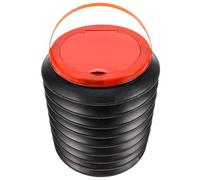 ibasenice Seau Pliable avec Couvercle 8,25x7,07 po, Étanche & Gain de Place pour Camping, Pêche, Lavage Auto et Voyages Extérieurs