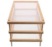 ibasenice Séchoir à Pâtes et Séparation Multilayer en Bois Beige Empilable à 3 Niveaux with Support Robuste pour Séchage D'herbes et Fleurs en Intérieur