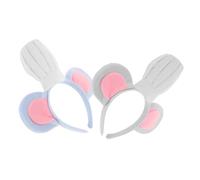 ibasenice Serrage-Tête Oreilles de Souris avec Toque de Chef Bandeau de Costume de Chef Cuisinier pour Adultes et Garçon et Filles Accessoire de Fête de Noël et Cosplay Lot de 2