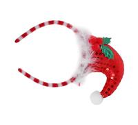 ibasenice Serre-TêTe De NoëL À Paillettes Pour Femmes Serre-TêTe Lutin De NoëL Accessoire Costume De FêTe DéCorations Festives Bandeau De Dessin Animé Pour Photos Et SoiréEs