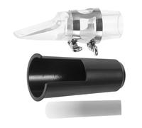 ibasenice Set Accessoires Saxophone Alto Portable Comprenant Embouchure Ligature Anche Et Capuchon Protecteur Abs Et Métal Adapté Aux Musiciens Débutants Et Professionnels