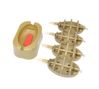 ibasenice Set De 4 Feeders Inline pour À La Carpe Plombs Moulés 15/20/25/ Accessoires Carpe Méthode Feeder Poids Kit Amorceur Complet