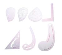 ibasenice Set de 7 Règles de Couture Multifonctions en Plastique Bords Lisses et Formes Variées pour Dessin de Motifs et Travaux de Détail