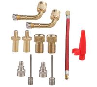 ibasenice Set de Adaptateurs de Valve Gonflage Pneu pour Voiture et Vélo Connecteurs Entrée Air Durables Compatibles Valve Britannique Française Américaine Accessoires de Gonfleur Pneus