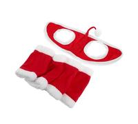 ibasenice Set de Costume pour Cheval avec Protège-jambes et Chapeau Accessoires Confortables et Faciles à Poser pour Fêtes et Parades de Noël