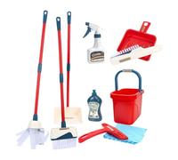 ibasenice Set de Nettoyage Garçon Fille avec Balai Vadrouille et Seau de Ménage Réaliste pour Filles et Garçons Kit Imitation pour Jeu Éducatif Montessori et Apprentissage des Tâches