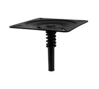 ibasenice Socle de Bateau Pivotant 360° pour Siège Capitaine, Plaque Carrée | Métal Noir Robuste, Alignement Précis des Trous, Remplace L’ancienne Pièce sans Modifier le Plancher