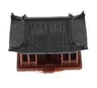 ibasenice Statue de Jardin de Mini Pagode Marron en Plastique Design Montagneux, Décoration Zen Chinoise Traditionnelle pour Créer Un Environnement Paisible Jardin Asiatique