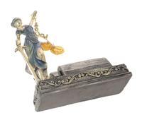ibasenice Statue Déesse Justice Ornement Élégant en Résine Peinte Main Symbole de Justice avec Balance pour Bureau D'avocat pour Décoration de Cabinet Juridique
